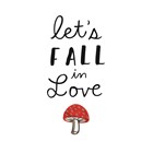 herfst kaart lets fall in love